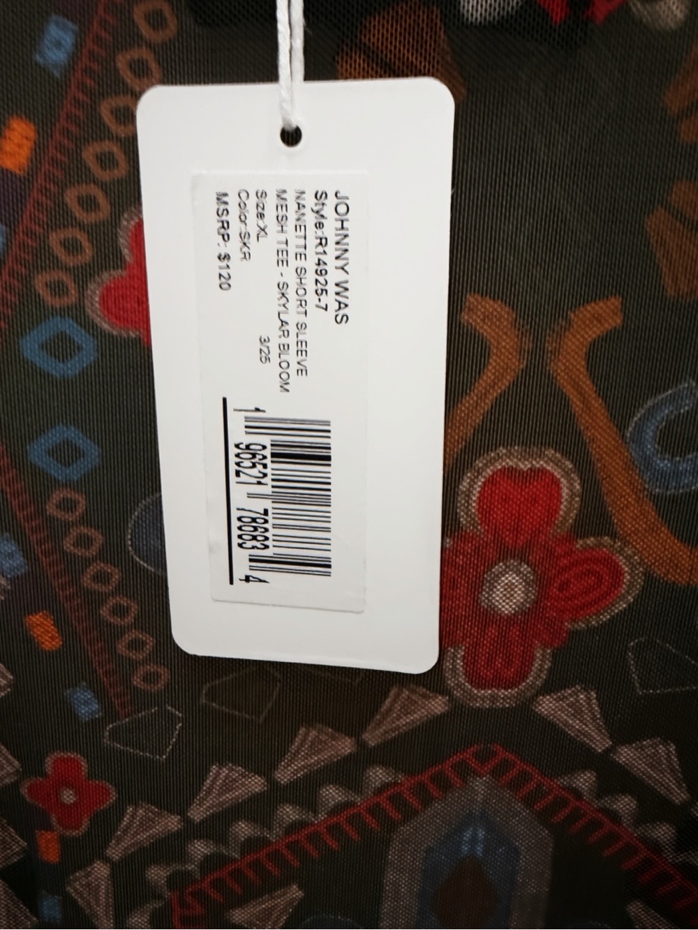 ✨ NWT Johnny Was Nanette Mesh Tee — Skylar Bloom, XL ✨ - Picture 8 of 8